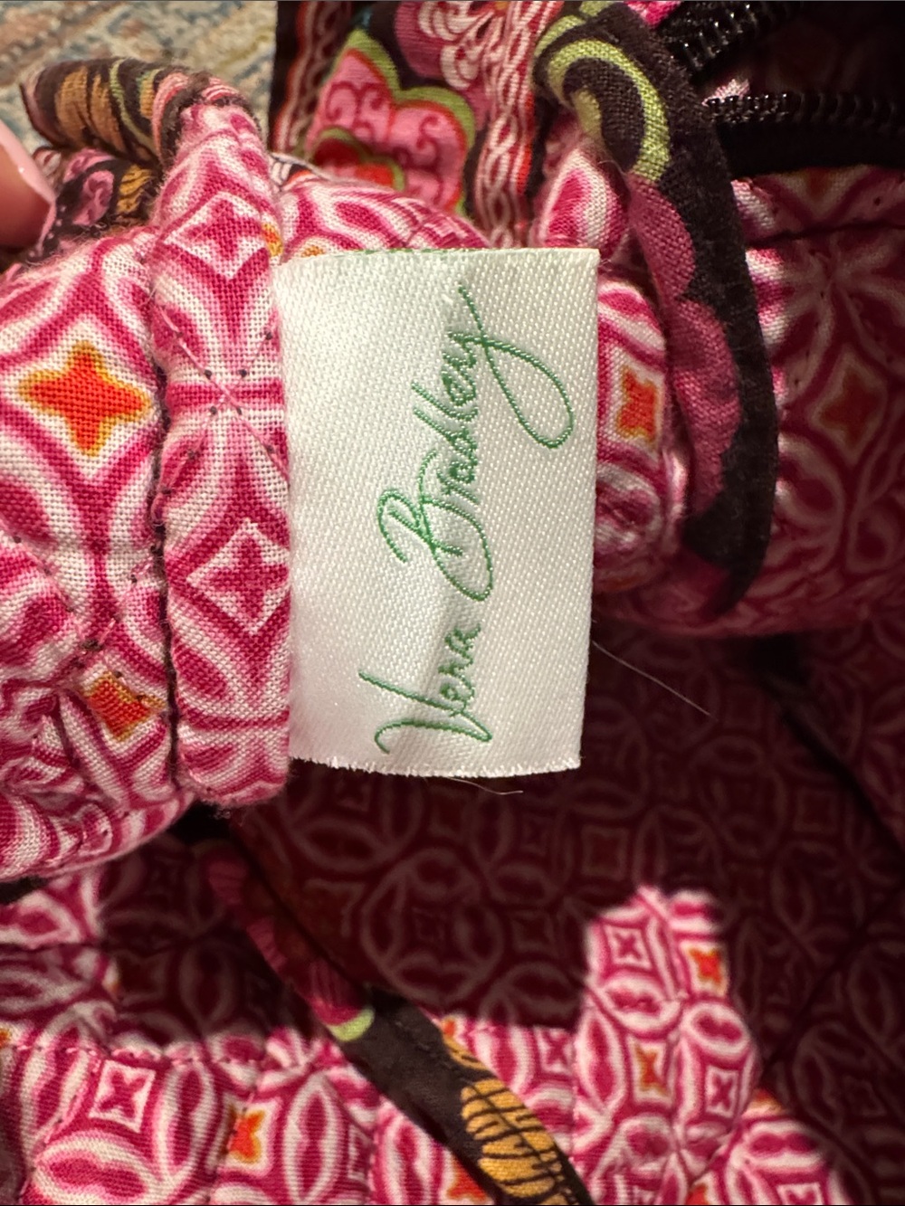 Authentic Vera Bradley Mod Pink Floral Tote - Picture 4 of 5